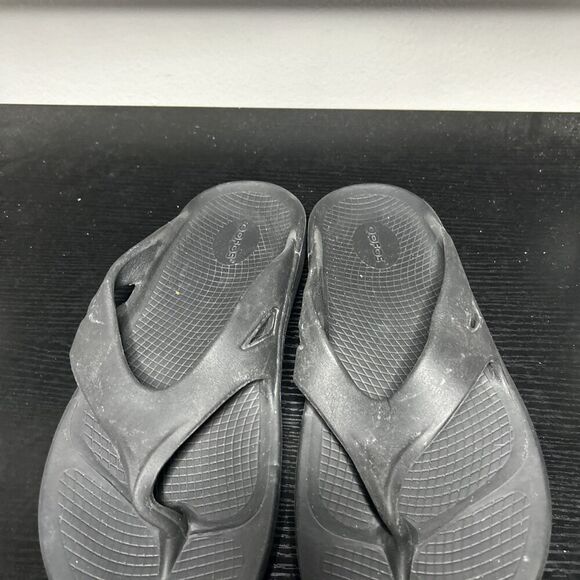 OOFOS OOriginal Mens Size 11 US Black Thong Sandals - Picture 5 of 12